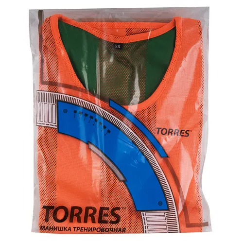 Манишка детская TORRES двухсторонняя, TR11949O/G, р.Jr, тренировочная, полиэстер, оранж-зелен за 1&nbsp;026.80 ₽ в Пензе