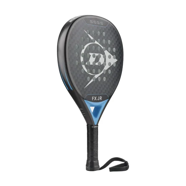 Ракетка для падела Dunlop FX Jr, 10370738, для юниоров, гибрид, графит, черно-голубой за 11&nbsp;019.40 ₽ в Пензе
