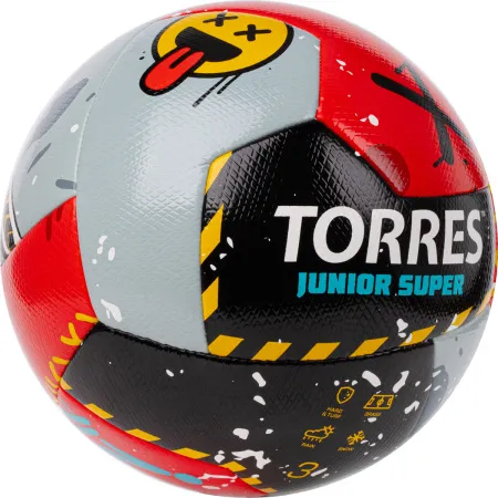 Мяч футб. TORRES Junior-3 Super, F323303, р.3,ПУ,4 сл, 12 п,гибрид.сш, крас-чёрн-сер за 2&nbsp;272.90 ₽ купить в Пензе
