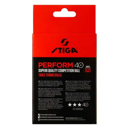 Мяч для наст. тенниса Stiga Perform 3***, 40+, 1113-2110-06, пластик, ITTF Appr., уп.6 шт, бел за 2&nbsp;121.60 ₽ купить в Пензе