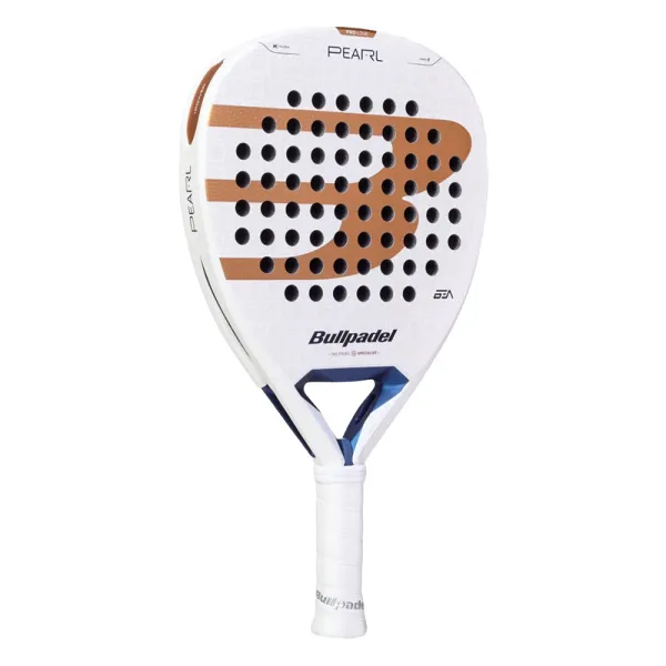 Ракетка для падела BULLPADEL Pearl 27, 497249, для проф-в, стекловолокно,карбон, бело-золотистый за 44&nbsp;319 ₽ в Пензе
