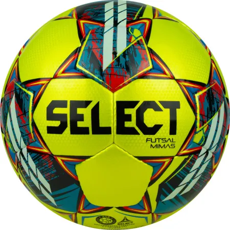 Мяч футзал. SELECT Futsal Mimas, 1053460550, р.4,FIFA Basic, 32 пан, гл.ПУ, руч.сш, жел-сине-красный за 6&nbsp;303.60 ₽ купить в Пензе