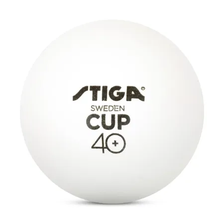 Мяч для наст. тенниса Stiga Cup ABS, 1110-2510-12, диам.40+мм, пластик, упак. 12 шт, белый за 1&nbsp;774.80 ₽ купить в Пензе