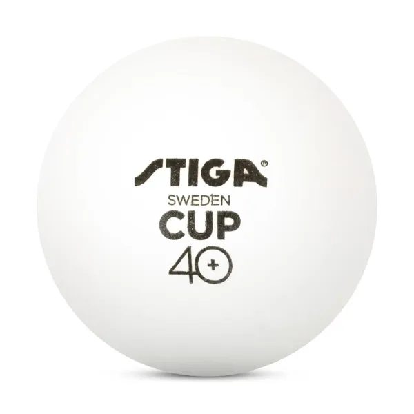 Мяч для наст. тенниса Stiga Cup ABS, 1110-2510-12, диам.40+мм, пластик, упак. 12 шт, белый за 1&nbsp;774.80 ₽ в Пензе