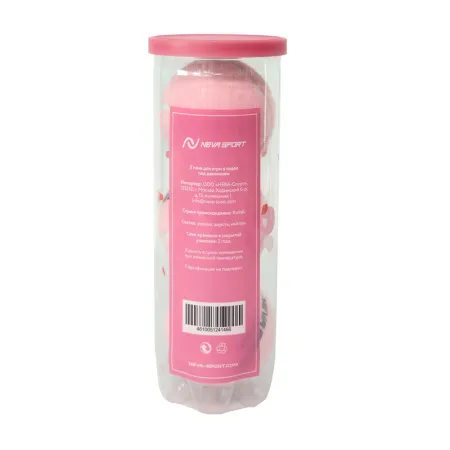 Мяч для падела NS Sakura, UAA2, уп.3 шт, сукно, нат.резина, розовый за 824.50 ₽ купить в Пензе