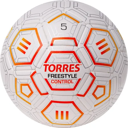Мяч футб. TORRES Freestyle Control, F3231765, р.5, 32 п.,PU-Microfi, термосшив., бело-оран-сереб за 3&nbsp;464.60 ₽ купить в Пензе