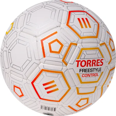 Мяч футб. TORRES Freestyle Control, F3231765, р.5, 32 п.,PU-Microfi, термосшив., бело-оран-сереб за 3&nbsp;464.60 ₽ купить в Пензе