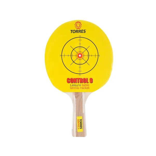 Ракетка для н/т TORRES Control 9, TT0002, для начинающих, накладка 1,8 мм, конич. ручка