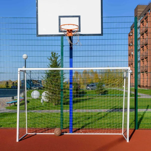Баскетбольная стойка уличная одноопорная для игрового щита 1050х1800 мм вынос 1200 мм ZAVODSPORTA за 39&nbsp;600 ₽ в Пензе