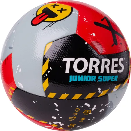 Мяч футб. TORRES Junior-5 Super, F323305, р.5, ПУ,4сл,12 п,гибрид.сш,крас-чёрн-сер за 2&nbsp;272.90 ₽ купить в Пензе