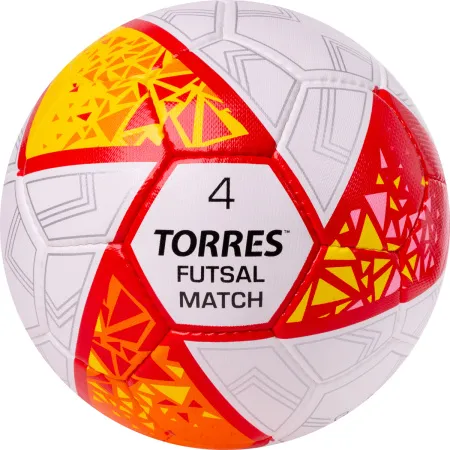 Мяч футзал. TORRES Futsal Match, FS323774, р.4, 32 панели. ПУ,4 подкл.слоя,ручн.сш,бело-крас-жёлт за 2&nbsp;454.80 ₽ купить в Пензе