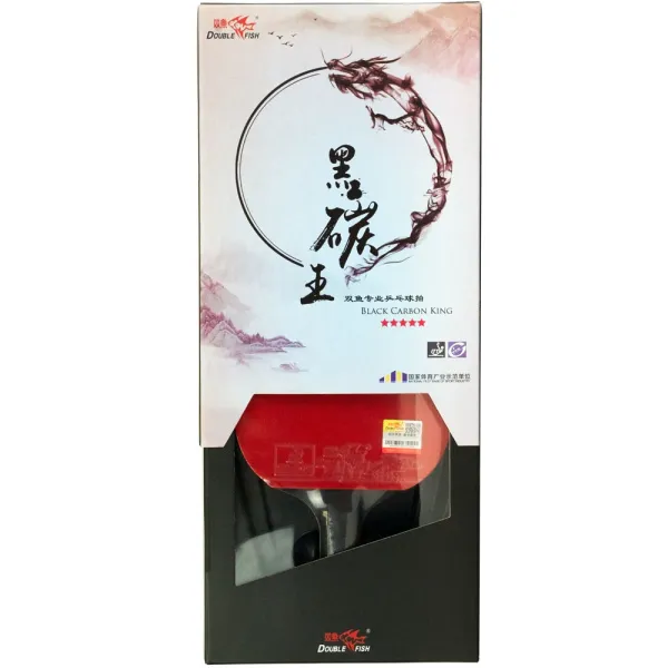Ракетка для н/т DOUBLE FISH Black Carbon King Racket 5*****, для професс.,ITTF Appr.,накл.2,1,мм за 6&nbsp;434.50 ₽ в Пензе
