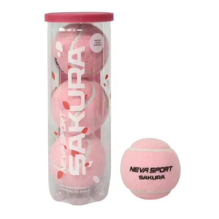 Мяч для падела NS Sakura, UAA2, уп.3 шт, сукно, нат.резина, розовый за 824.50 ₽ купить в Пензе