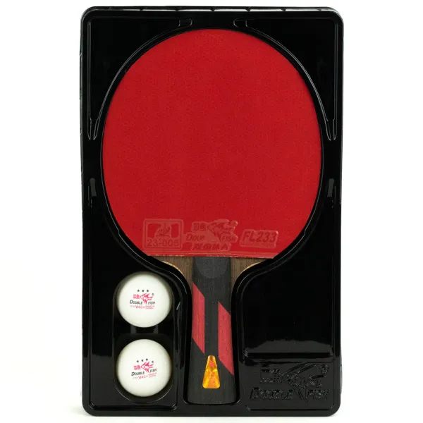 Ракетка для н/т DOUBLE FISH 7A+C, для професс.,ITTF Appr.,накл.2,1мм,+ 2 мяча V40+мм ITTF Appr за 3&nbsp;559.80 ₽ в Пензе