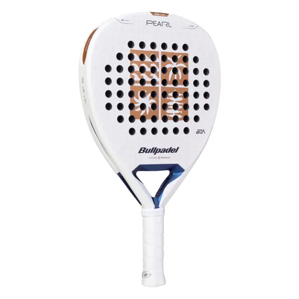 Ракетка для падела BULLPADEL Pearl 27, 497249, для проф-в, стекловолокно,карбон, бело-золотистый за 44&nbsp;319 ₽ в Пензе