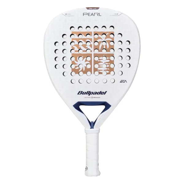 Ракетка для падела BULLPADEL Pearl 27, 497249, для проф-в, стекловолокно,карбон, бело-золотистый за 44&nbsp;319 ₽ в Пензе